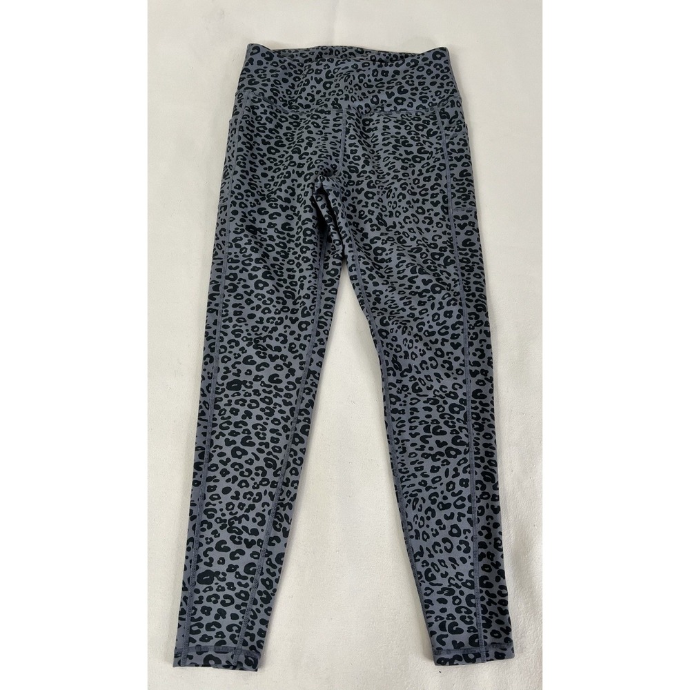 Women's Camo Print Black‎ Gray Leggings Sz Large High Rise Gym